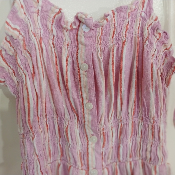 Universal Thread Blend Linen and Rayon Pink and White Striped Dress - Picture 3 of 11